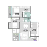 Muktangan Kimaya Pimple Saudagar 2 BHK Floor Plan Image