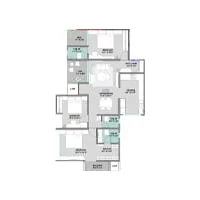 Muktangan Kimaya Pimple Saudagar 3 BHK Floor Plan Image